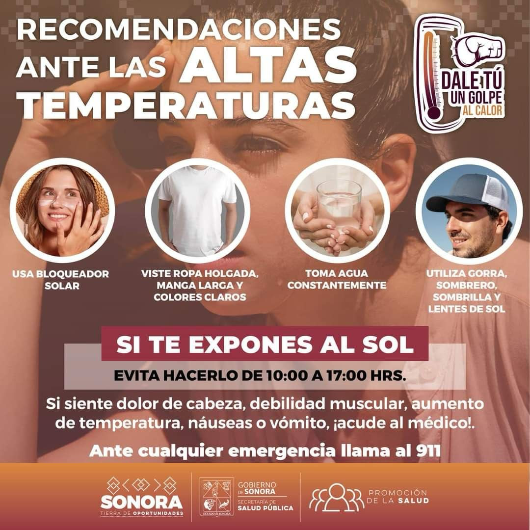 Gobierno de Sonora intensifica acciones para prevenir golpes de calor