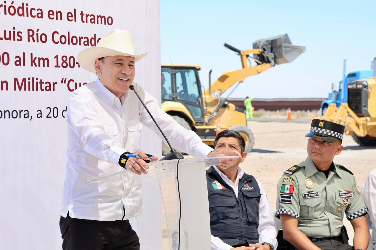 Arranca Durazo rehabilitación carretera clave para el noroeste de Sonora