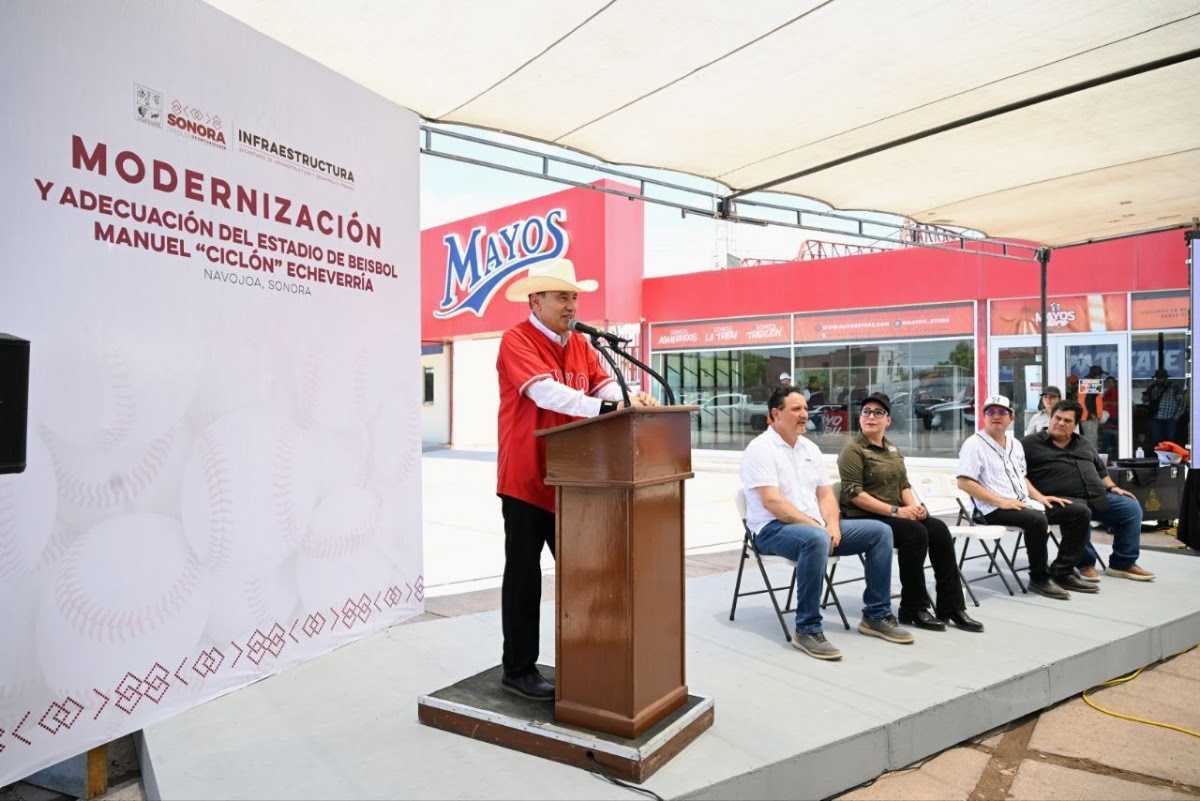 Arranca Gobernador Durazo modernización del estadio de Los Mayos