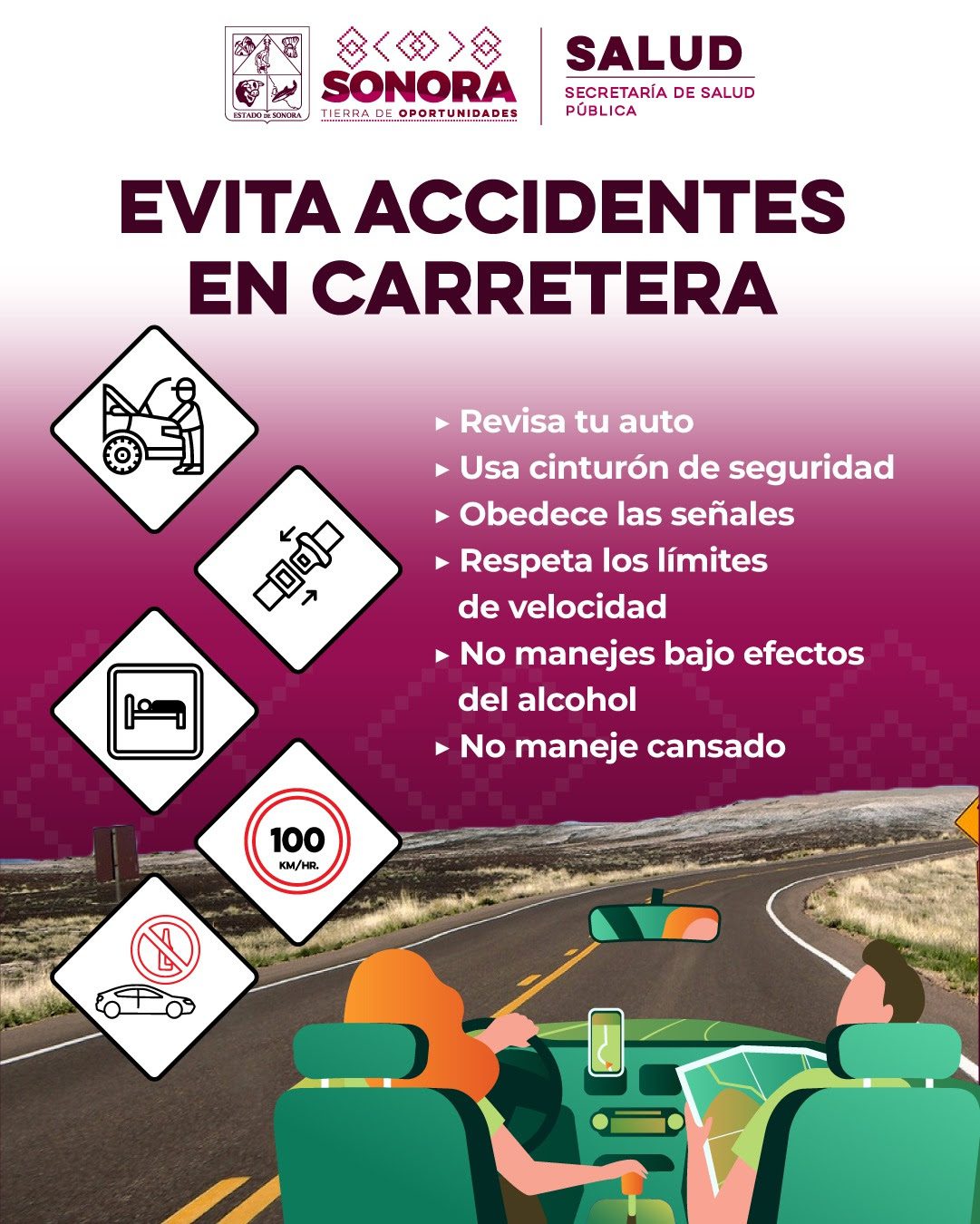 Llama Salud a prevenir accidentes en el Día Mundial de la Seguridad Vial