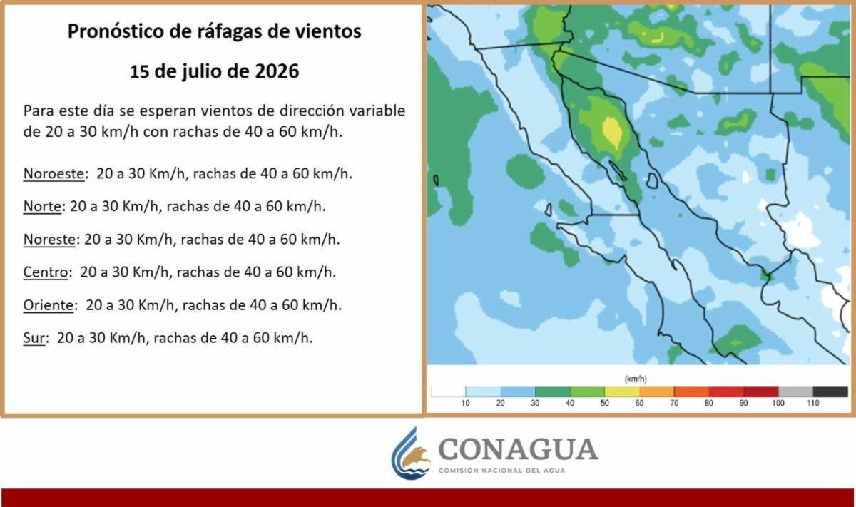 Mantiene CEPC pronóstico de lluvias y vientos fuertes en la entidad