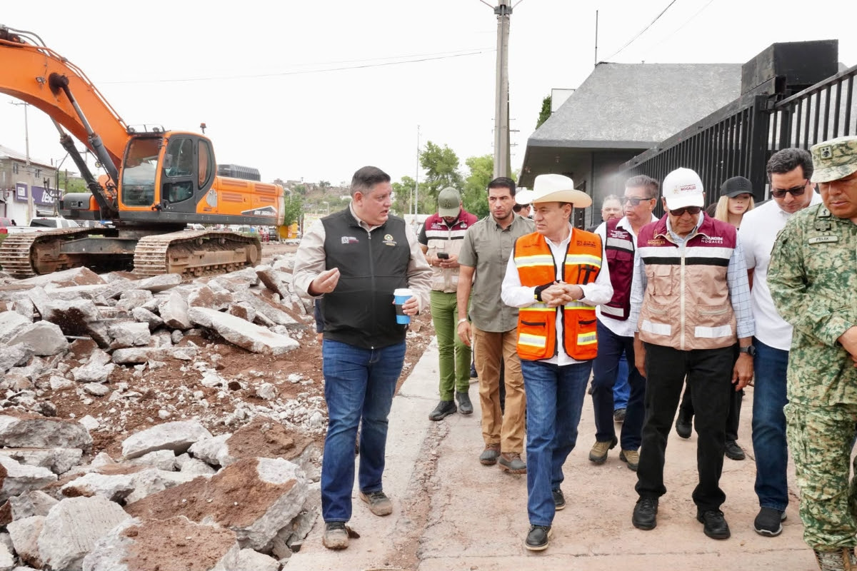Intensifica Gobernador acciones para recuperación de Nogales tras las lluvias