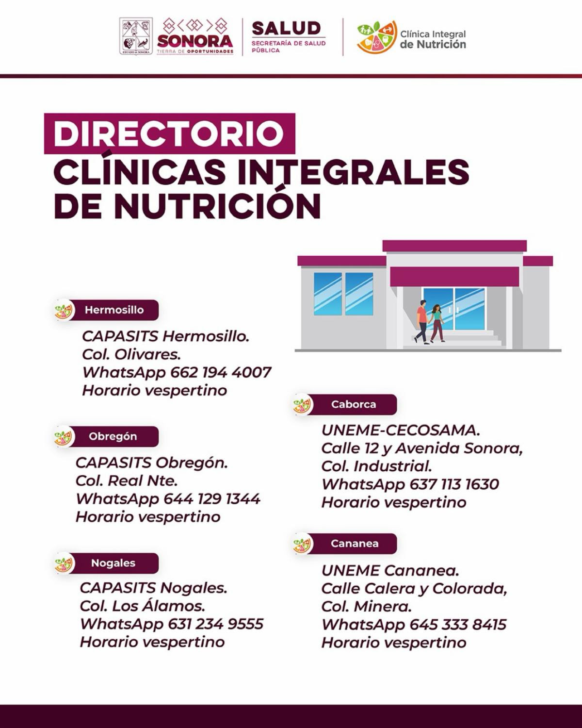 Pide Salud aprovechar servicios gratuitos de Clínicas Integrales de Nutrición