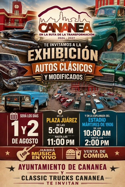 Habrá exhibición de autos clásicos y modificados en Cananea