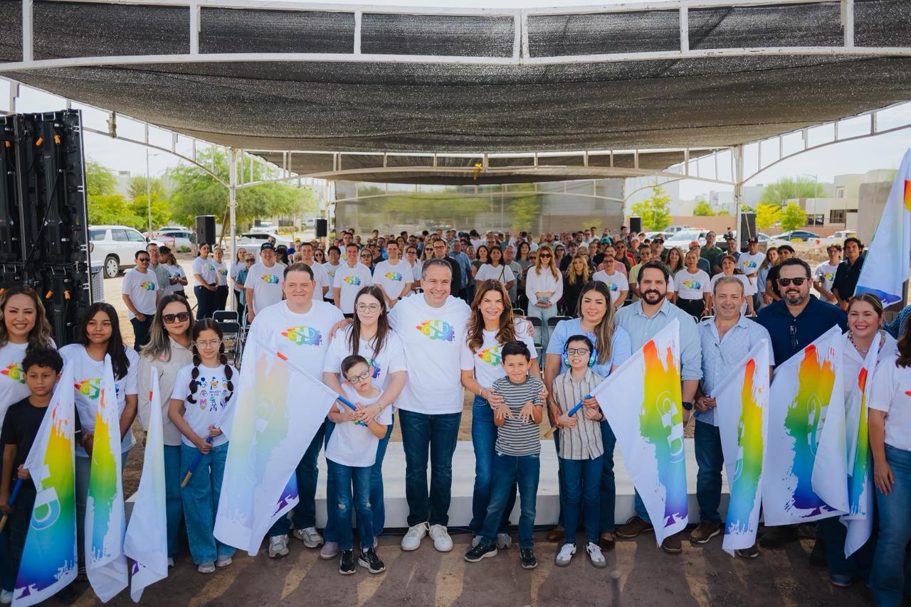 Inician Toño Astiazarán y Patty Ruibal construcción de Parque para Niñas y Niños con Autismo