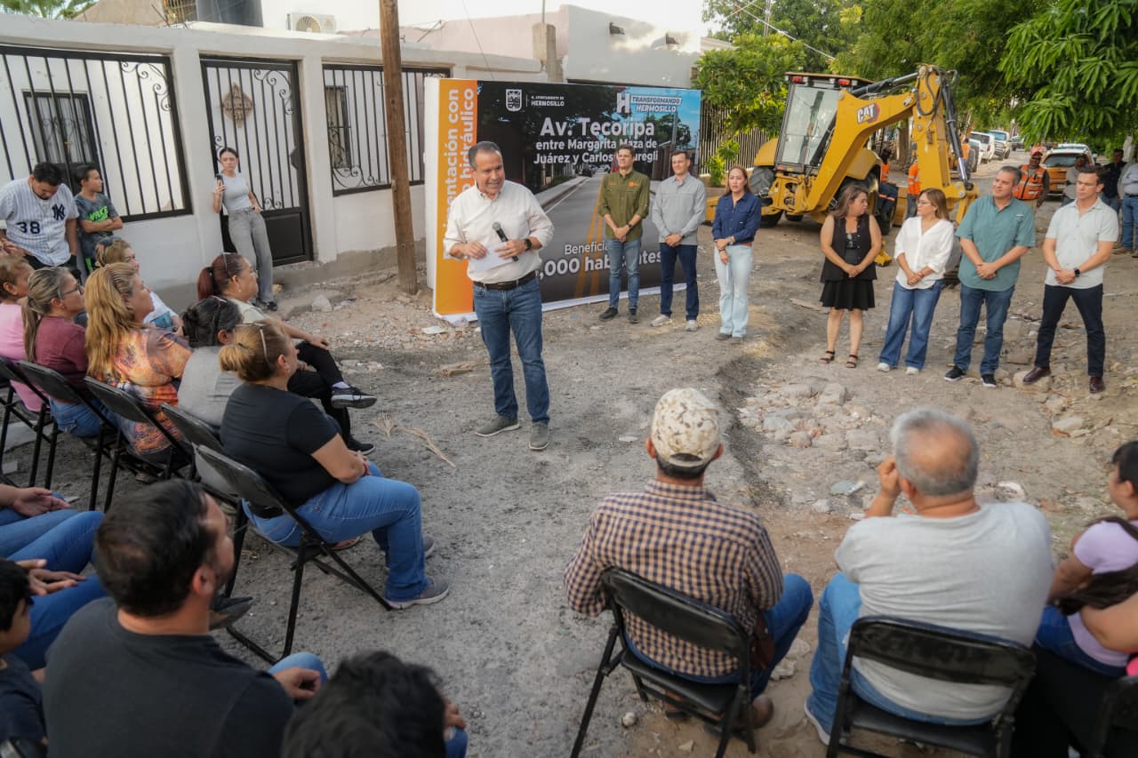 Cumple Alcalde a vecinos de la Solidaridad con rehabilitación de calle Tecoripa