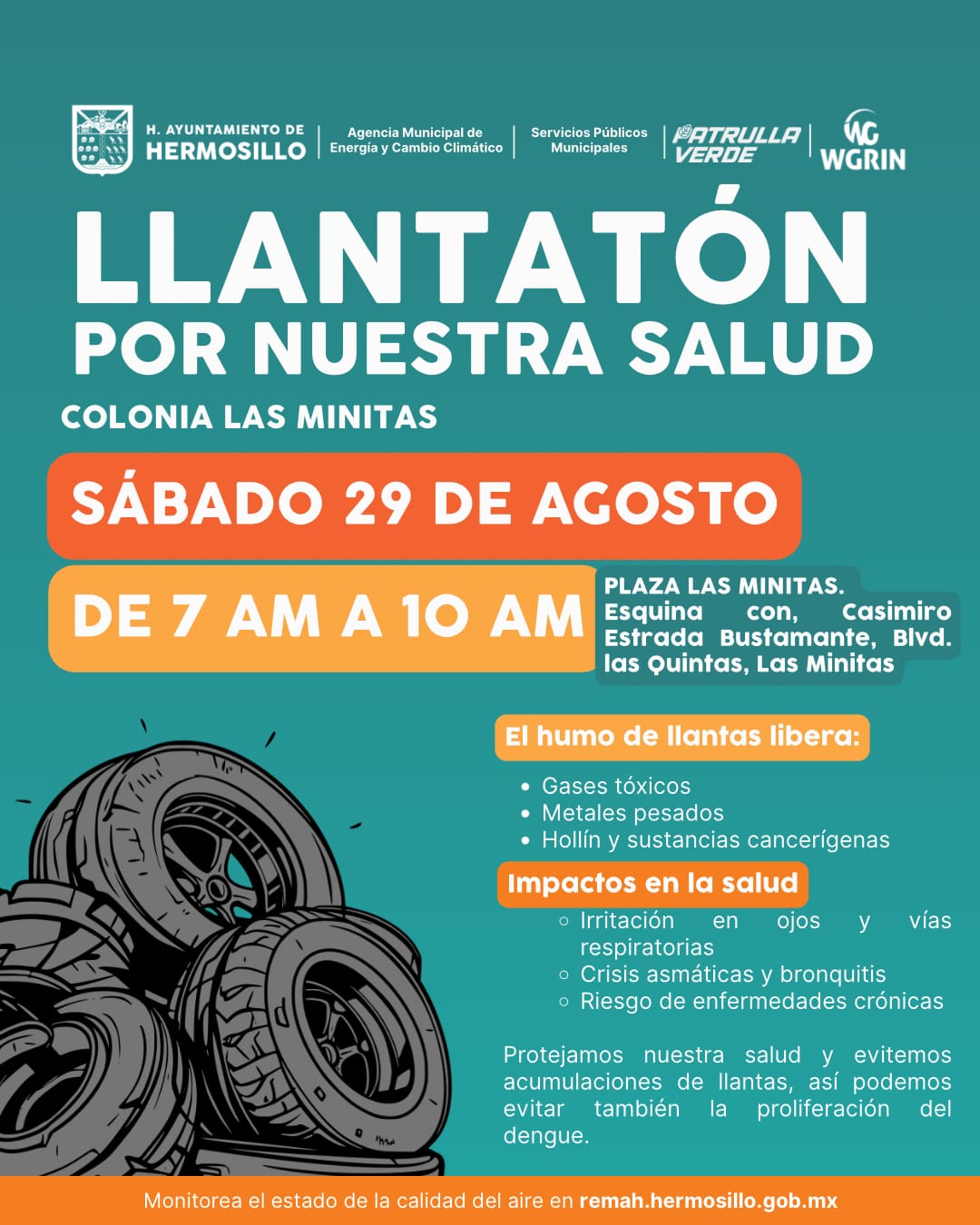 Invitan a “Llantatón por nuestra salud” en Las Minitas