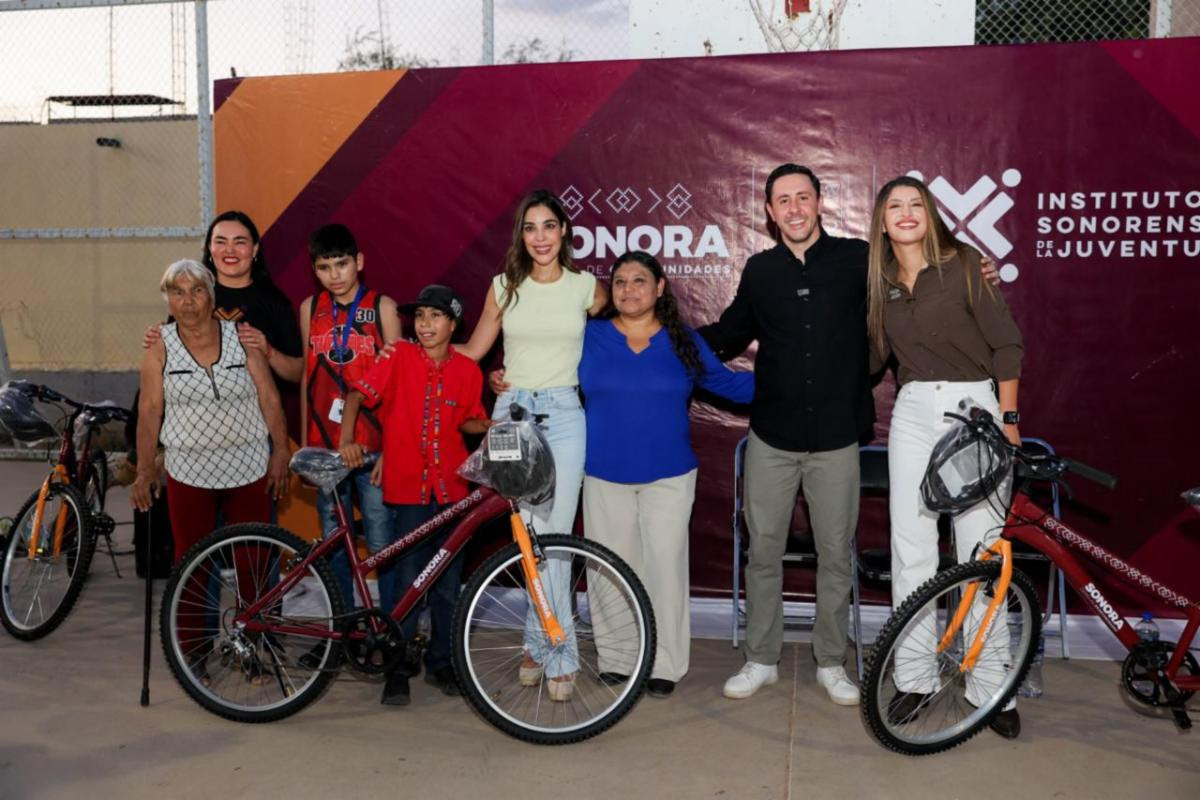 Entrega Gobierno de Sonora 100 bicicletas a jóvenes que asisten a comedores comunitarios
