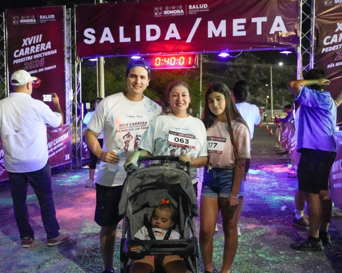 Promueve Salud Sonora conciencia sobre riesgos del tabaco mediante carrera pedestre