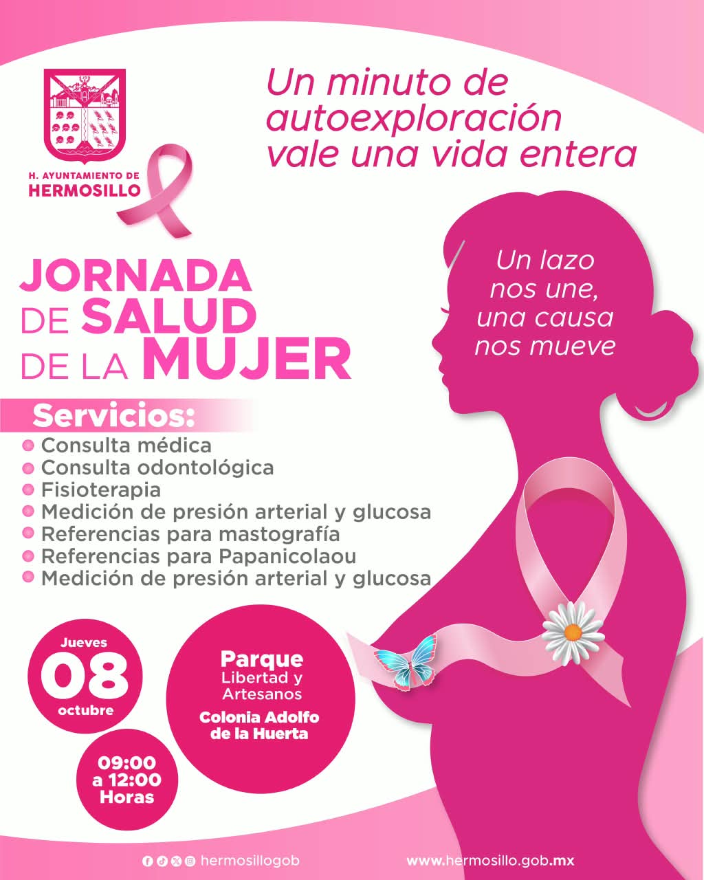 Invita Salud Pública Municipal a Jornadas de Salud de la Mujer