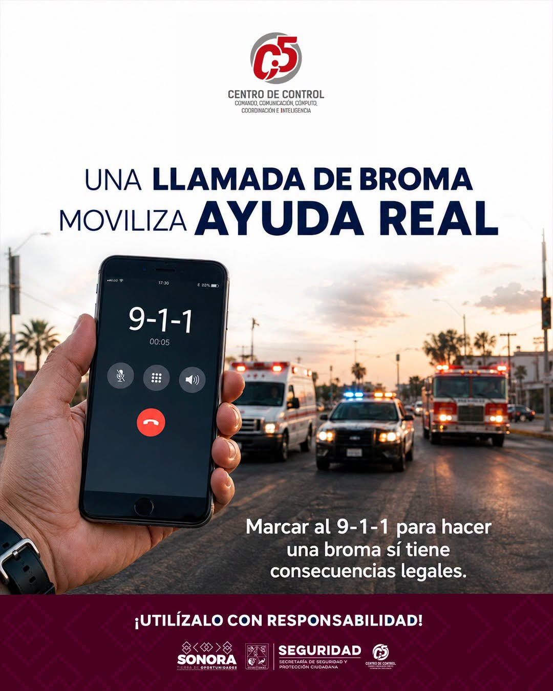 Pide SSPC usar con responsabilidad el 9-1-1