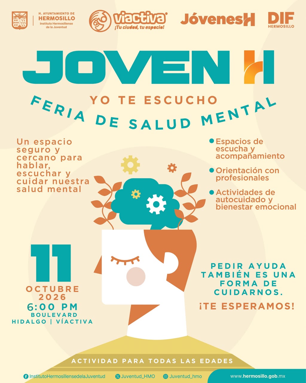 Hará Ayuntamiento Feria de Salud Mental Joven H: Yo Te Escucho