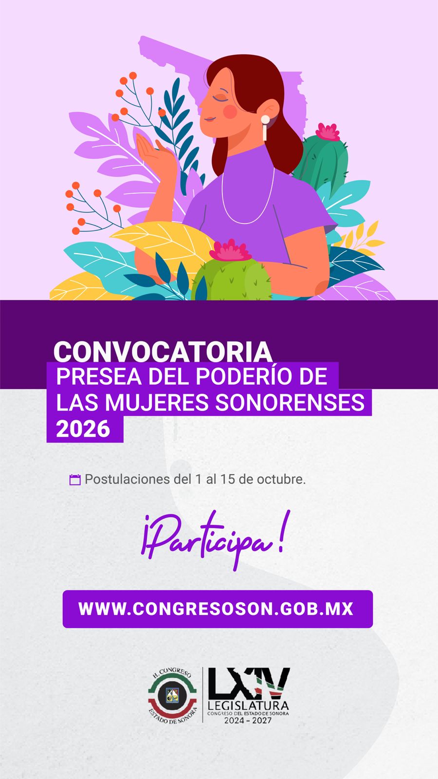 Mantiene Congreso abierta convocatoria de Presea del Poderío de las Mujeres Sonorense 2026