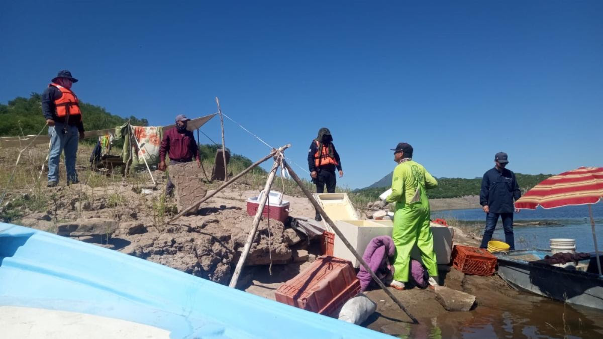 Refuerza Gobierno de Sonora vigilancia pesquera en presa El Novillo